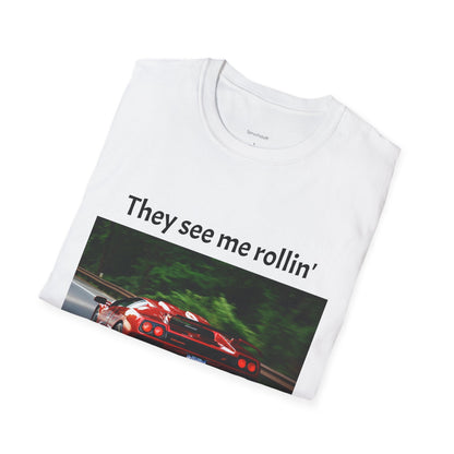 Rollin’ in den Gegenverkehr (Unisex Softstyle T-Shirt)