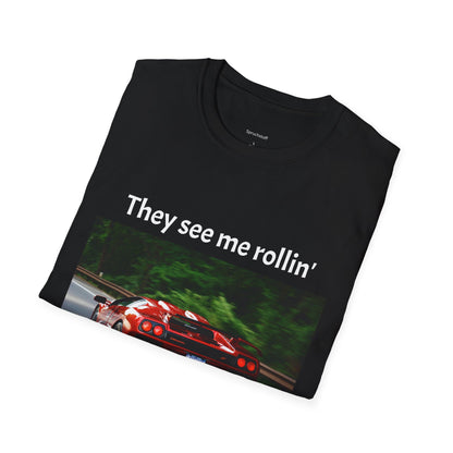 Rollin’ in den Gegenverkehr (Unisex Softstyle T-Shirt)